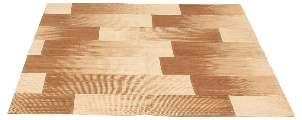 ECARPETGALLERY Tapis Fait à la Main pour Salon, Salle à Manger et Chambre à Coucher Transitionnel Collection Moldovia Patch 4'7" x 6'6" en Brun
