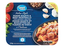 Great Value Penne Rigate and Beef Meatballs meals