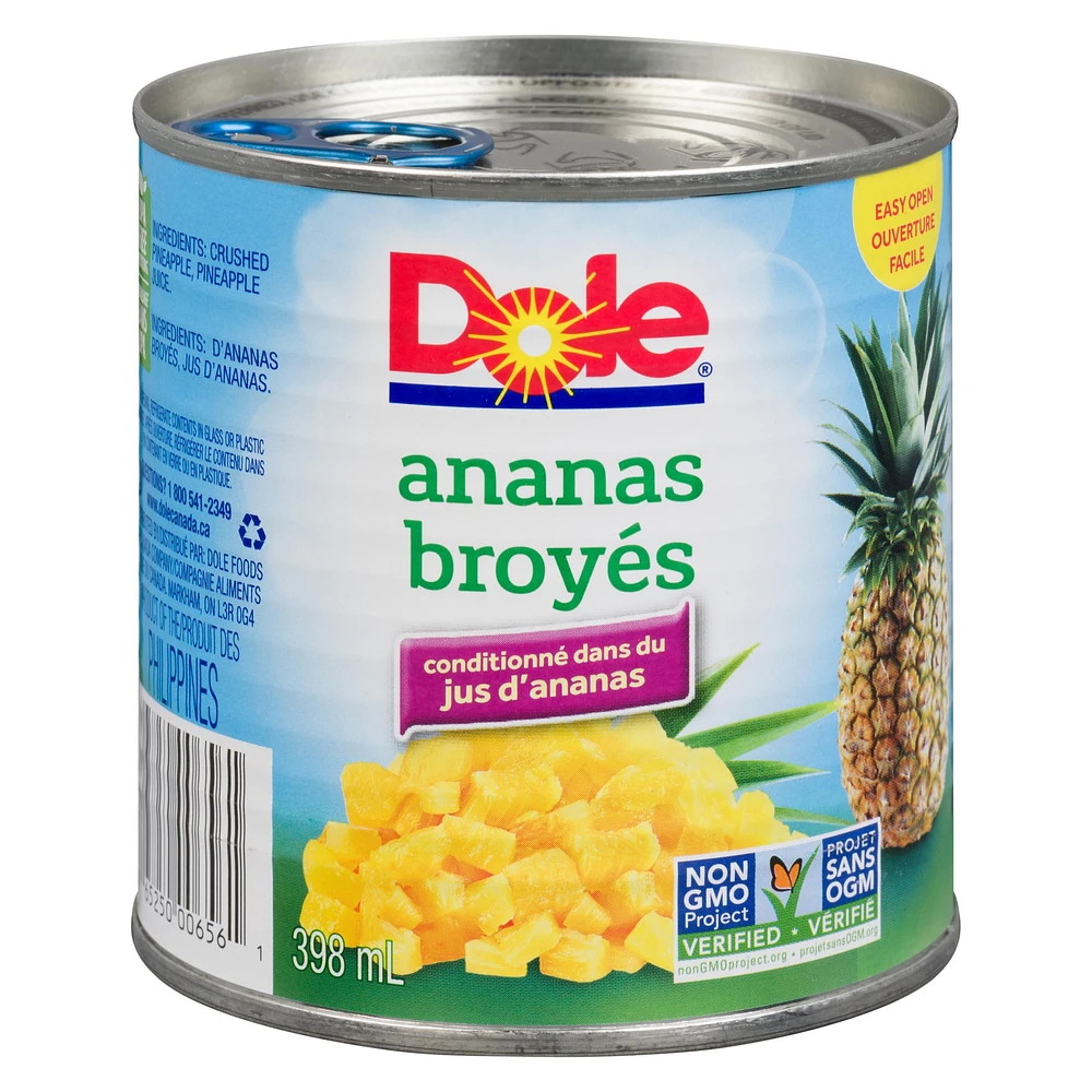 Dole Crushed Pineapple in Pineapple Juice, 398 mL