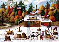 Buffalo Games - Charles Wysocki - Vermont Maple Tree Tappers - 300 Piece Jigsaw Puzzle