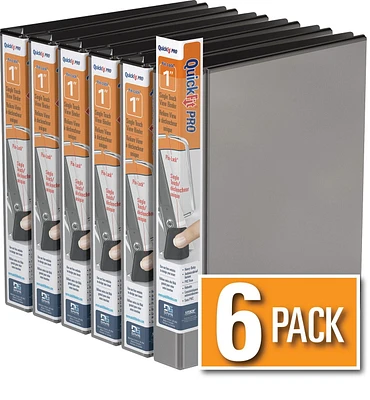 QuickFit Anneaux en D Pin-Lock, 1 po, à déclencheur unique, verrouillables, prévenant l'écartement  paquet de 6