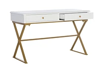 Parker White and Gold Campaign Desk