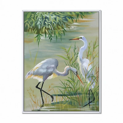 Designart Oiseaux Héron I ART MURAL À CADRE FLOTTÉ