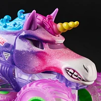 Monster Jam, Monster truck Sparkle Smash officiel, véhicule en métal moulé, échelle 1:64, Jouets pour garçons à partir de 3 ans