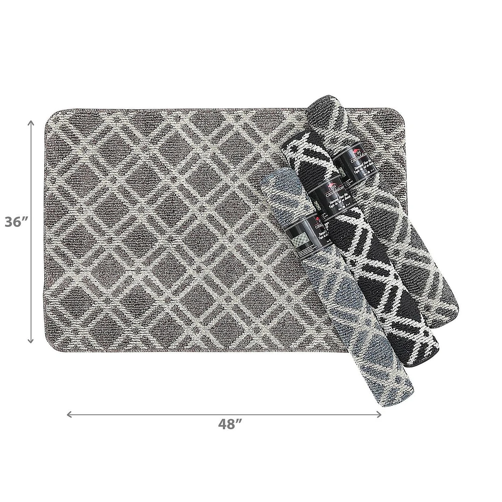 IH Casa Decor Diamond Tufted Floor Mat Asstd 3' X 4' - Set of 4