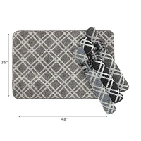 IH Casa Decor Diamond Tufted Floor Mat Asstd 3' X 4' - Set of 4