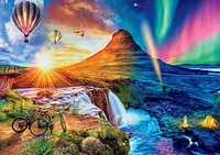 Buffalo Games - Vivid Collection - Icelandic Mountain - 300 Piece Jigsaw Puzzle