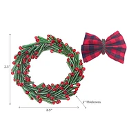 Anneau De Serviette En Couronne De Noël De Noël - Ensemble De 6