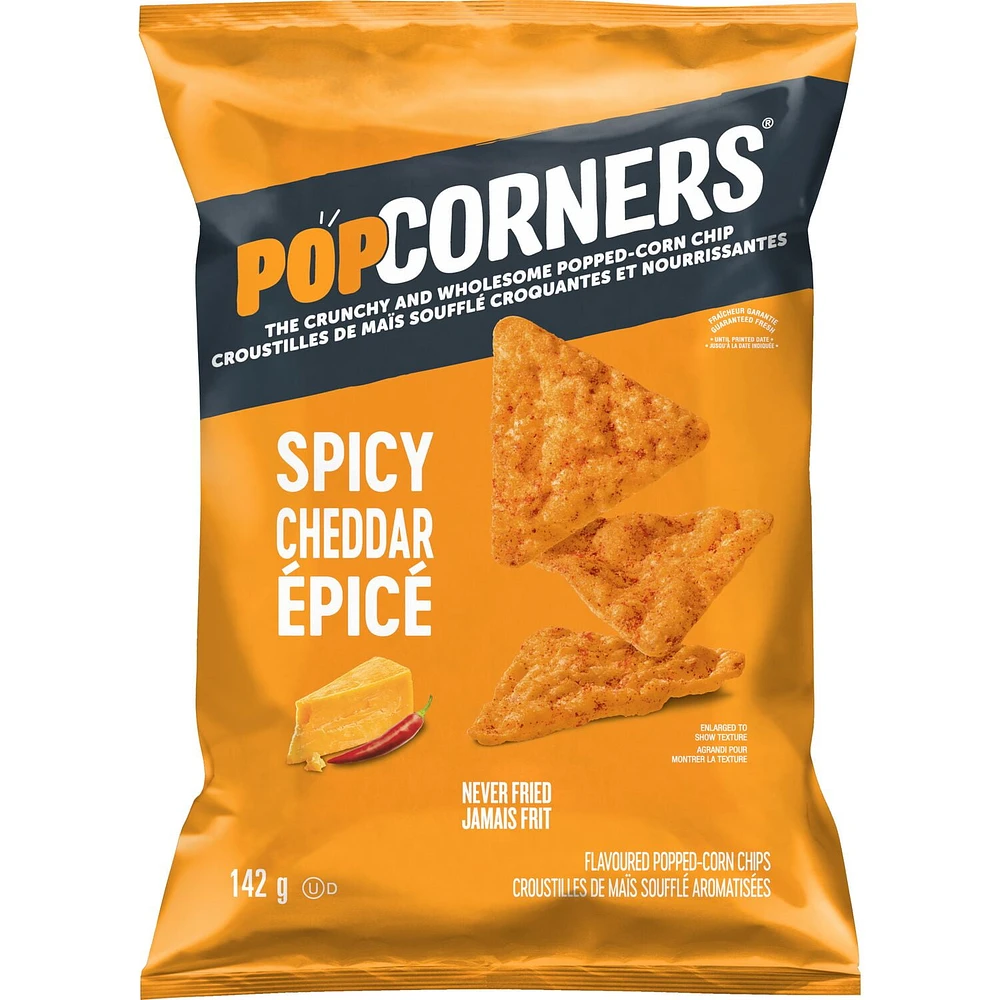 PopCorners Spicy Cheddar Popped-Corn Snack, 142 GM