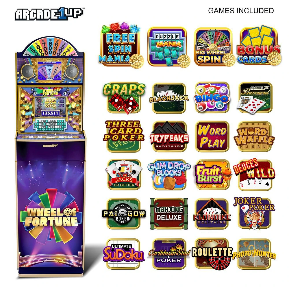 Arcade1UP Wheel of Fortune Casinocade Deluxe Arcade Machine