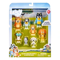 BLUEY MULTIPACK DE 8 FIGURES - EXCLUSIVITÉ WALMART 8 figurines incluses