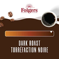 Folgers Black Silk Dark Roast K-Cup Coffee Pods, 30 Count, 30 pods