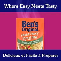 BEN'S ORIGINAL FAST & FANCY Garden Vegetable Style Rice, 132g pouch, Perfect Every Time™