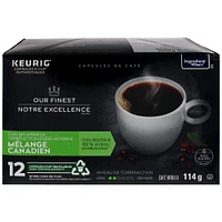 Our Finest Canadian Blend Decaffeinated Ground Coffee, Pack of 12