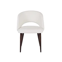 Chaise de salle à manger sans accoudoirs Take Me Home Executive – Style milieu de siècle avec revêtement en cuir PU de qualité supérieure et pieds en noyer robustes, parfaite pour les salles à manger