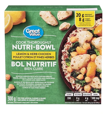 Bol nutritif poulet citron et fines herbes Great Value 300 grammes