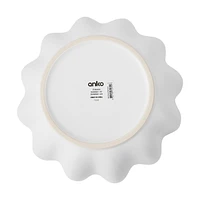 Bol blanc à bord ondulé