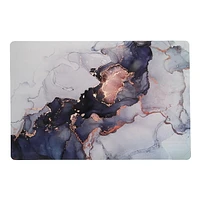 IH Casa Decor Plastic Placemat Marbing Black And Gold - Ensemble De 12