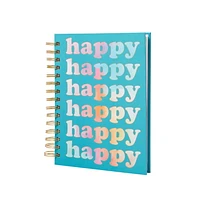 C.R. Gibson "Happy" Twin Wire Notebook/Journal, Happy Notebook