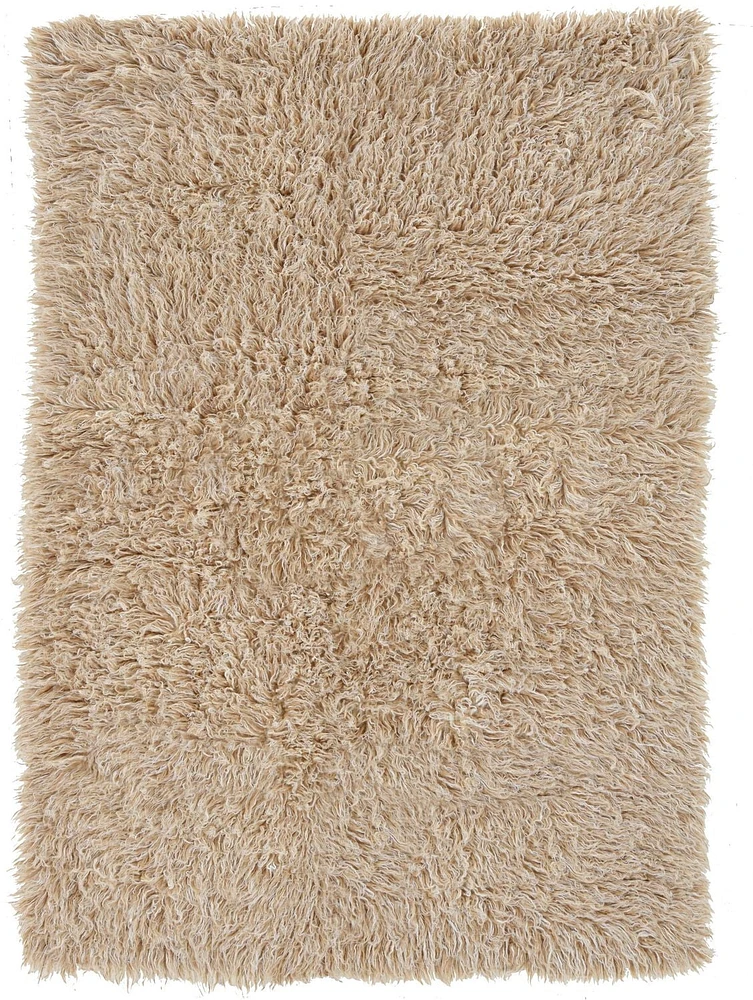 3A Flokati 2000gr 9' x 12' Area Rug, Tan
