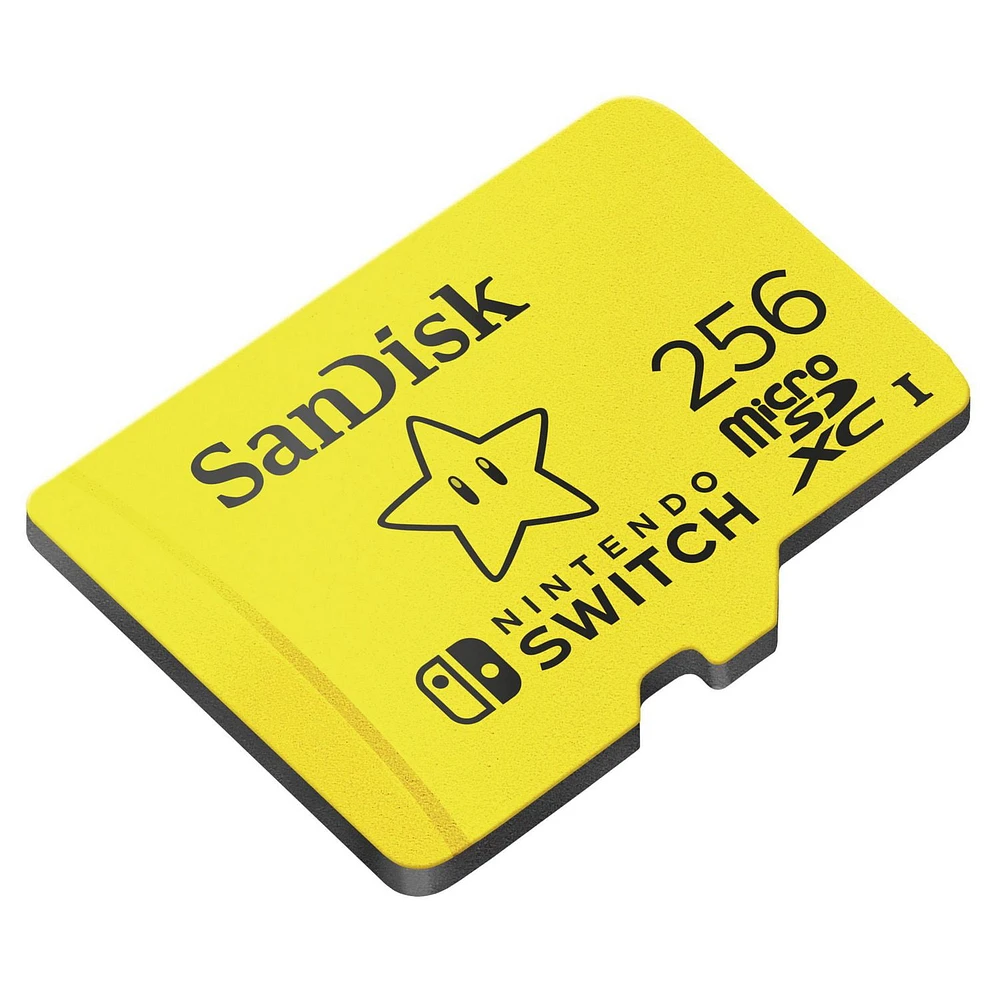 Carte SanDiskMD microSDXCMC pour Nintendo SwitchMC de 256 Go – SQXAO256GCWCZN