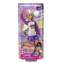 Barbie-Métiers-Poupée Barbie articulée Joueuse de Volleyball