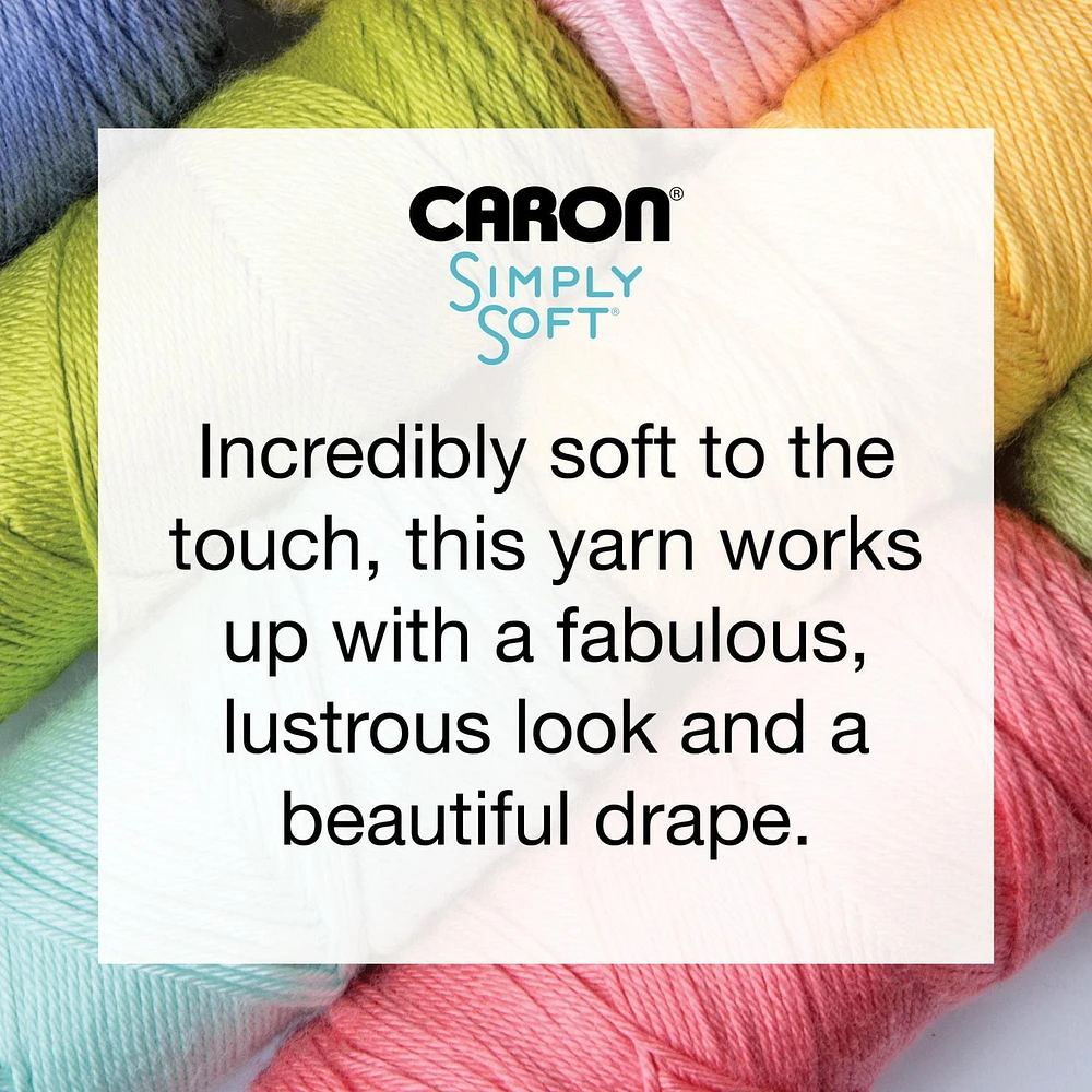 Fil Caron® Simply Soft®, Acrylique #4 Moyen, 6oz/170g
