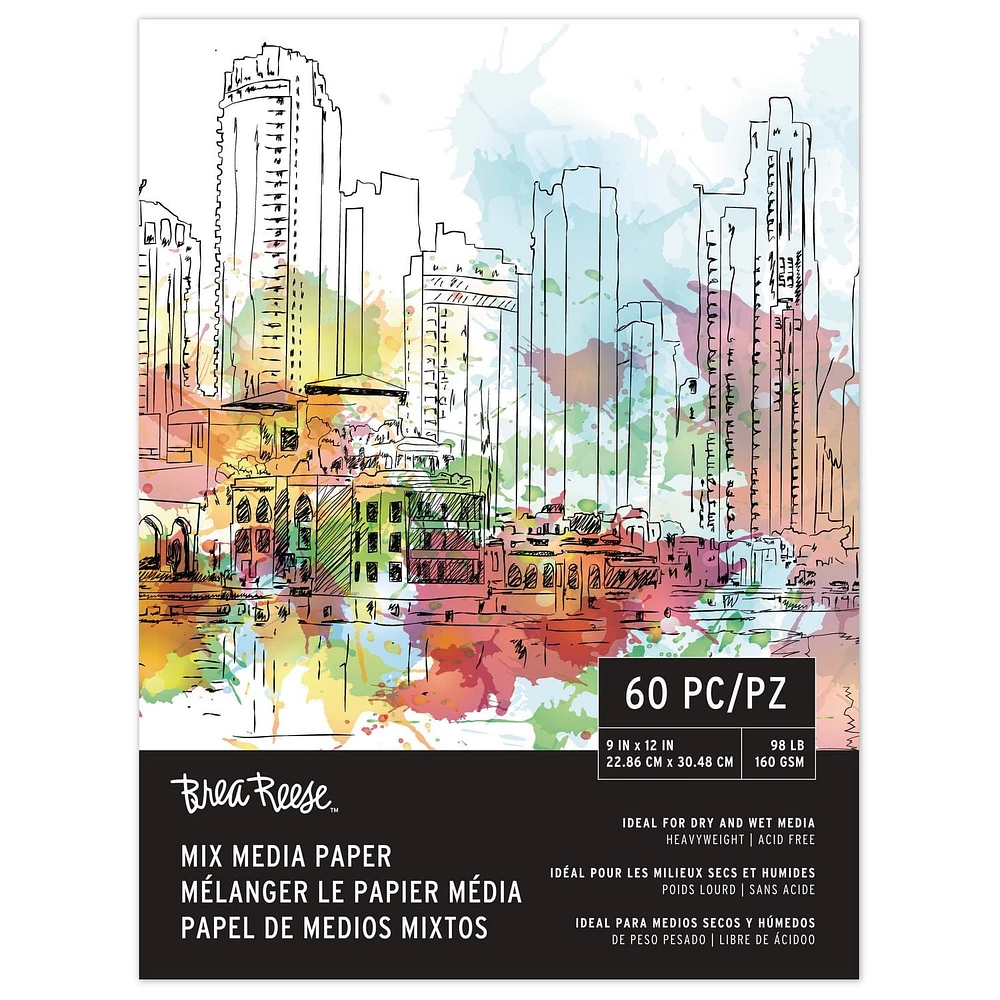 Momenta Inc Mixed Media Paper Pad PRO, 9x12", 60 Sheets