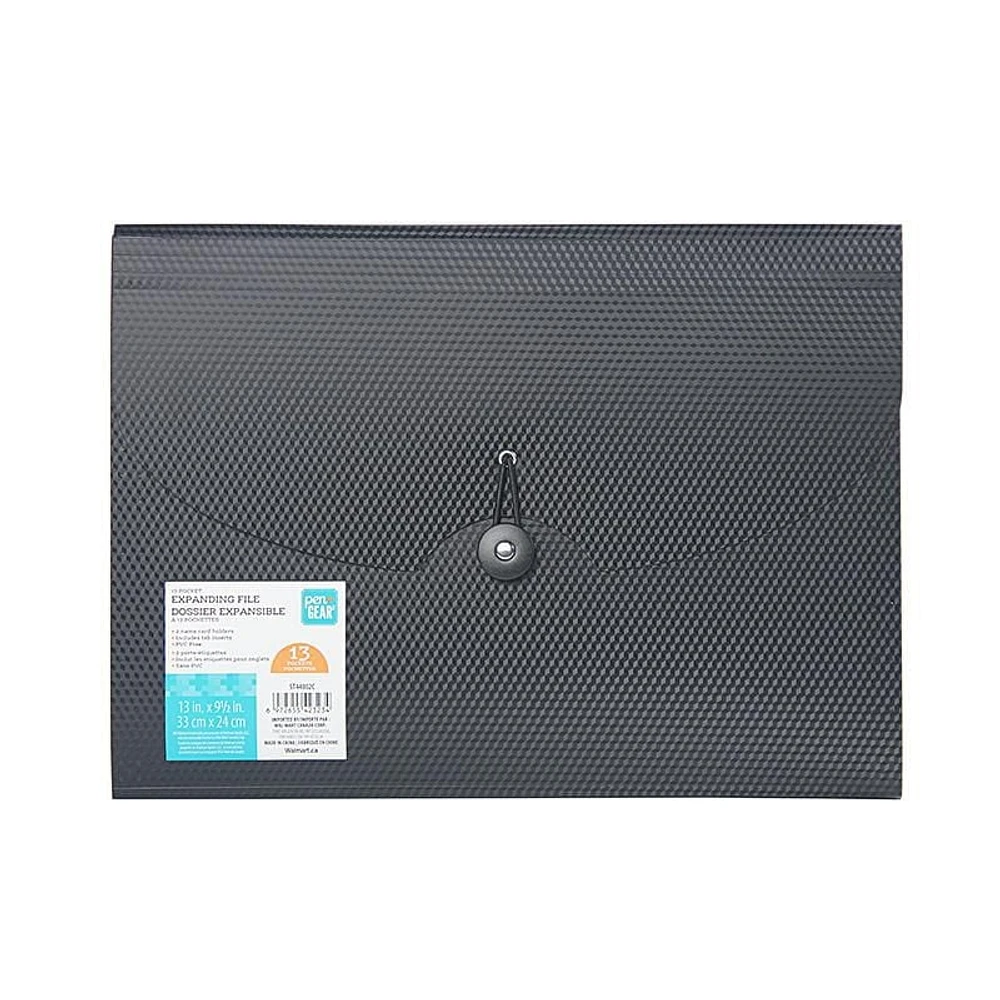 Classeur extensible en poly à 13 pochettes Pen+Gear 33x24 cm