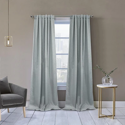 Loft Living Davie occulant Double Tetiere panneau de rideau 52 x 84 in Argent