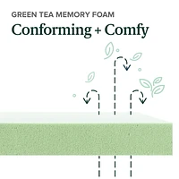 Matelas en mousse à mémoire de forme Zinus 8" Green Tea ActivFresh, Bed-in-a-Box avec emballage compact WONDERBOX, certifié CertiPUR-US