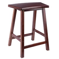 Tabouret de comptoir Katashi 24 po en forme d'éventail fini noyer