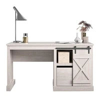 Ameriwood Home Knox County Single Pedestal Computer Desk, Rustic White