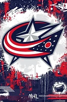 NHL Columbus Blue Jackets - Maximalist Logo 23 Wall Poster, 22.375" x 34"
