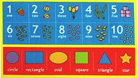 KC Cubs collection de récréation Alphabet ABC, nombres et formes d'apprentissage éducatif et tapis de jeu pour enfants et enfants chambres et salle de jeux