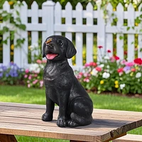 Black Dog with Butterfly Statue, 34cm Height Black Dog with Butterfly