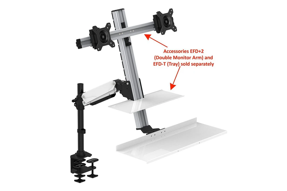 Bureau flottant ergonomique assis-debout Rocelco