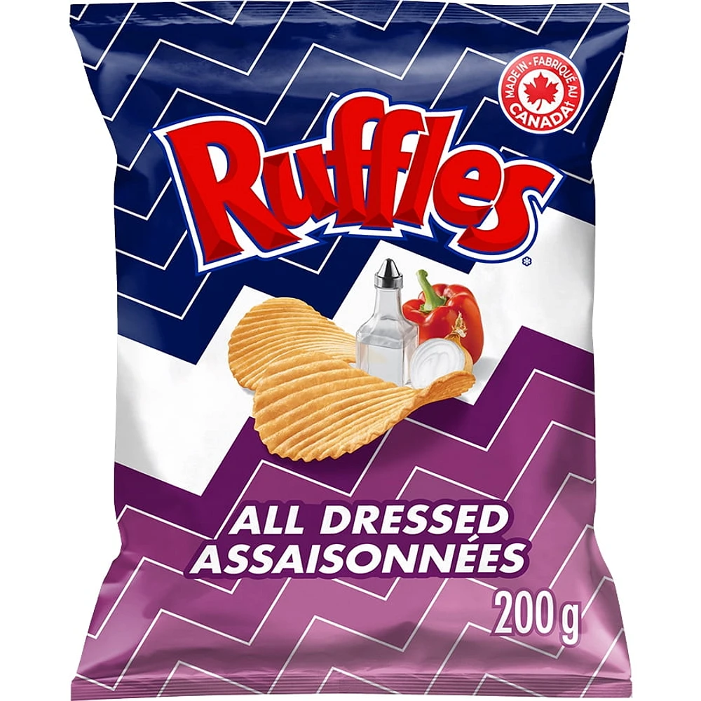 Ruffles All Dressed Flavoured Potato Chips, 200g