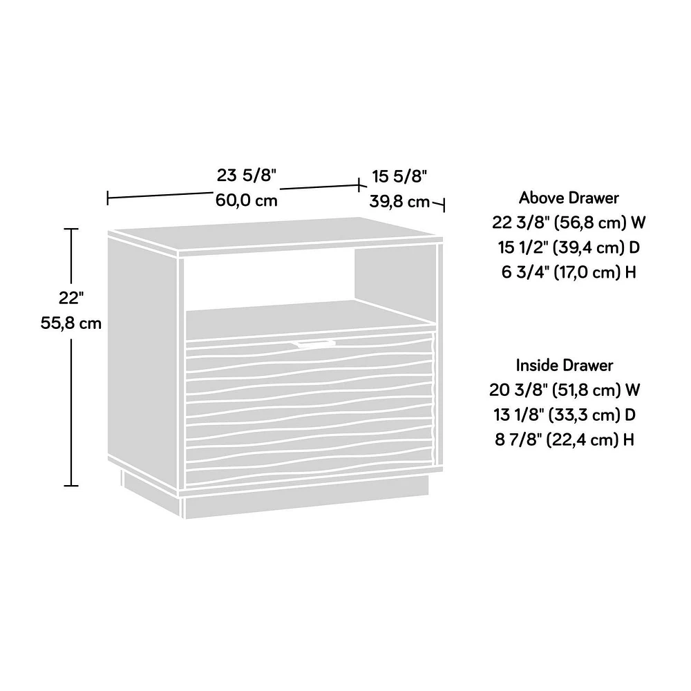 Sauder La Collection Morgan Main Chevet, Finition White