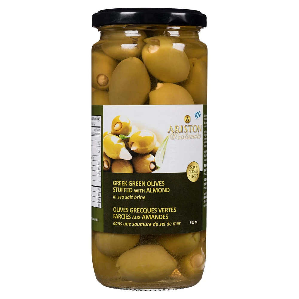 OLIVE VERT ARISTON AUX AMANDES OLIVES VERTES AUX AMANDES