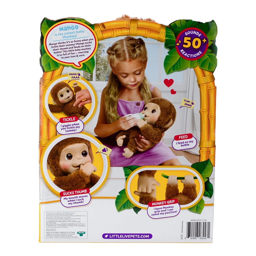PETITS ANIMAUX VIVANTS MON BÉBÉ SINGE Singe interactif !