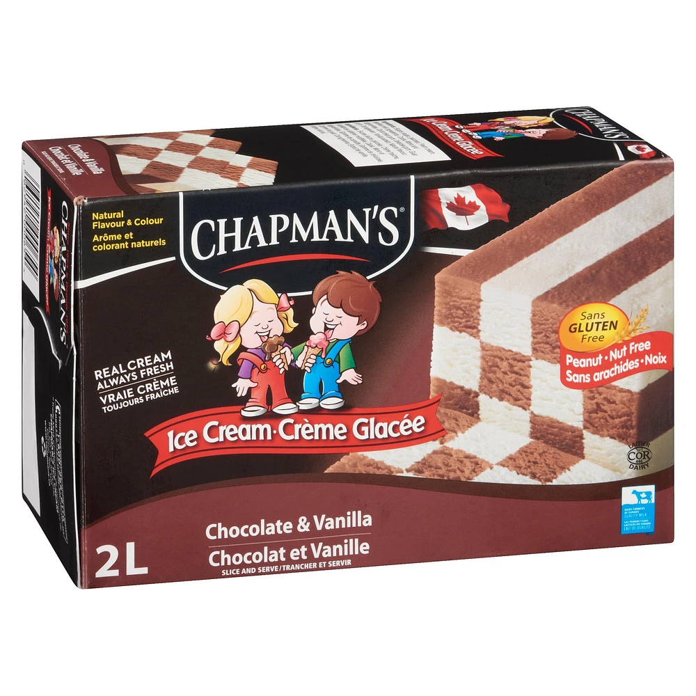 Chapman's Markdale Creamery Chocolate Vanilla Checkerboard Ice Cream, 2L