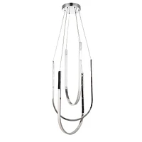 Suspension Pacari - 54W - Chrome Poli - Diffuseur Silicone Blanc