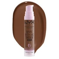 NYX Professional Makeup, Bare With Me, Serum Concealer, 24HR Hydration, Vegan Formula - 02 Light, 9.6mL, Vegan skincare serum concealer