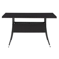Table de salle à manger rectangulaire - Finition noire