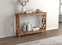 Safdie & Co. Console Table 47.25L Brown 1 Shelf
