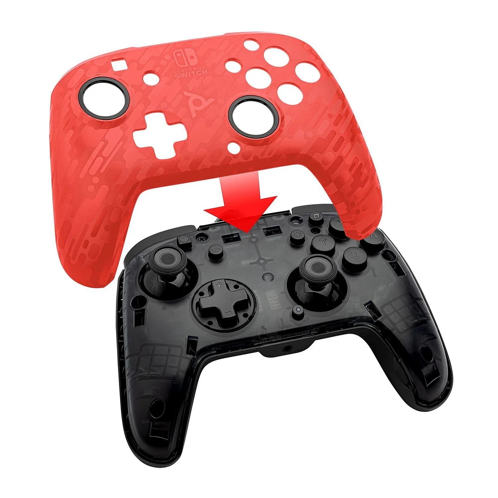 PDP Nintendo Switch Faceoff Deluxe+ Audio Wired Controller: Red Camo, 500-134-NA-CM04