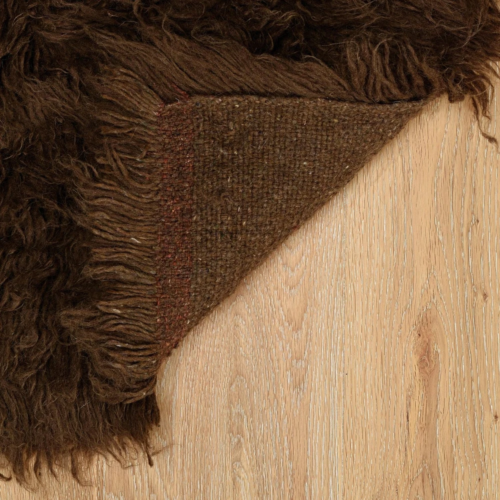 Tapis Nouveau Flokati 1400 gr de 8' x 10', Cacao