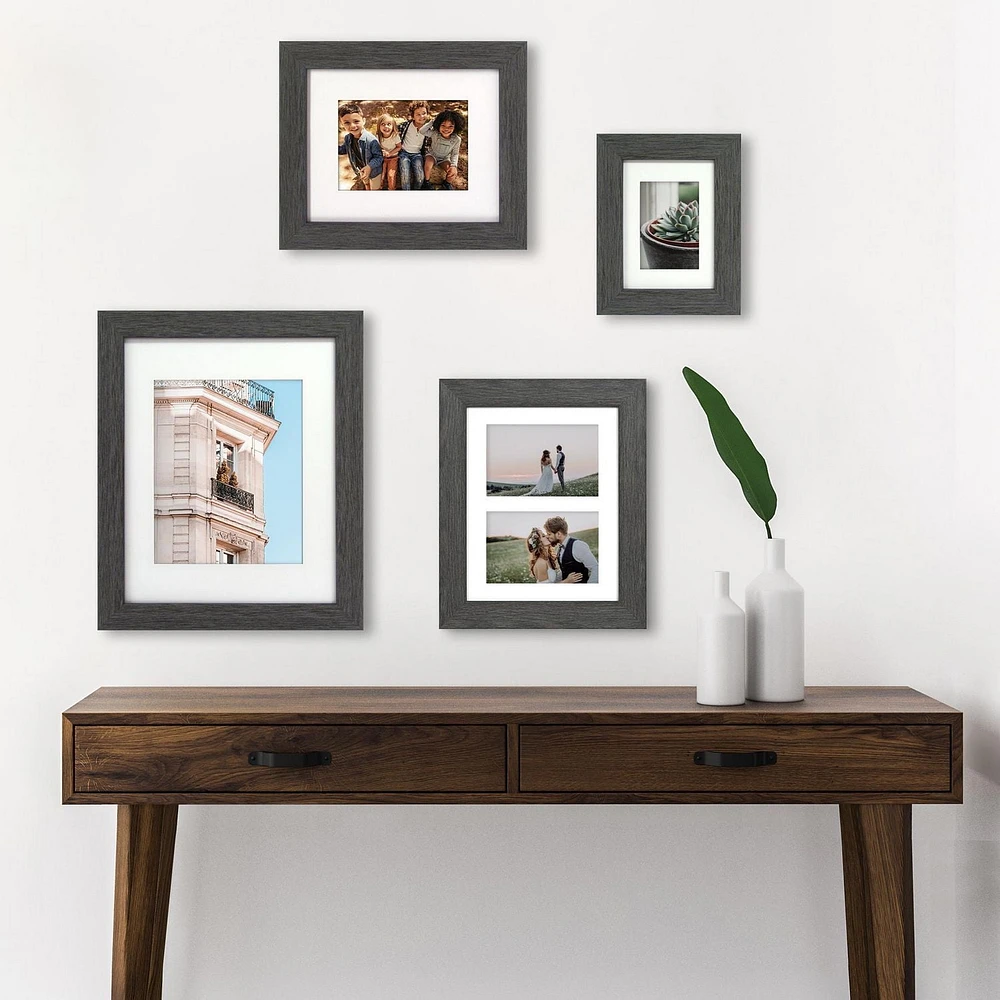 Cadre photo Tinta feutré à gris foncé Texturé gris