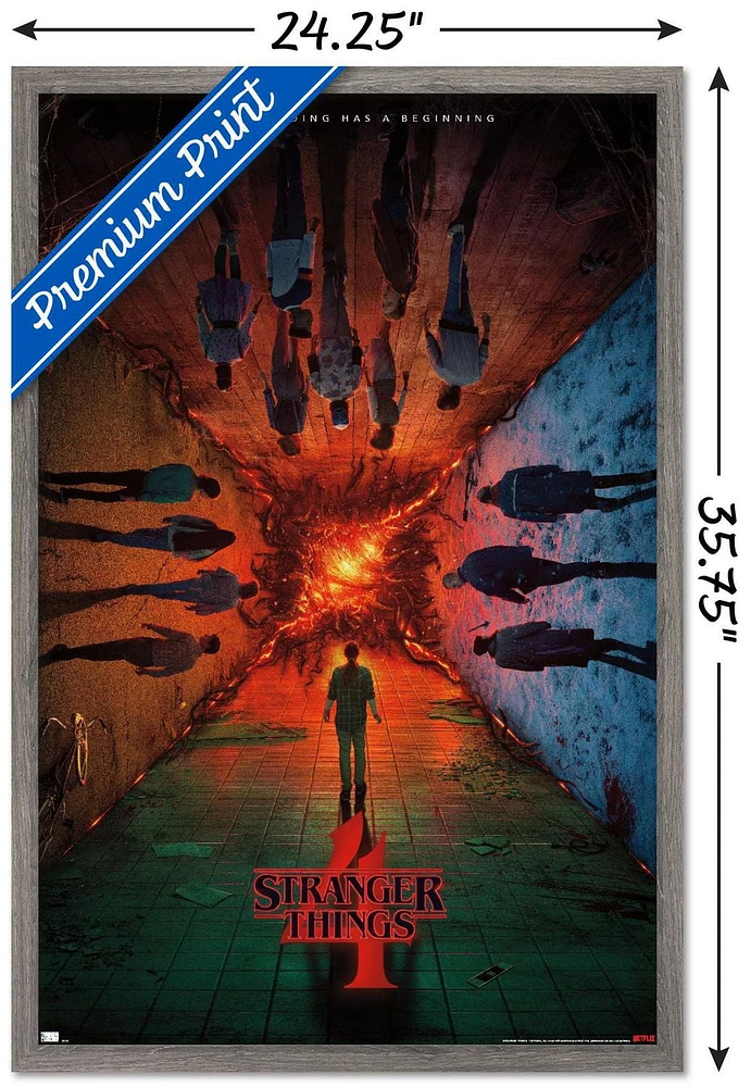 Netflix Stranger Things: Season 4 - Group Teaser One Sheet Wall Poster, 22.375" x 34"